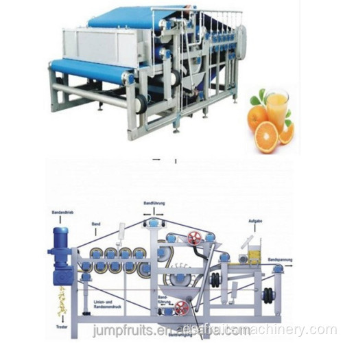 Machina de prensa fría del cinturón de exprimidor de frutas industriales